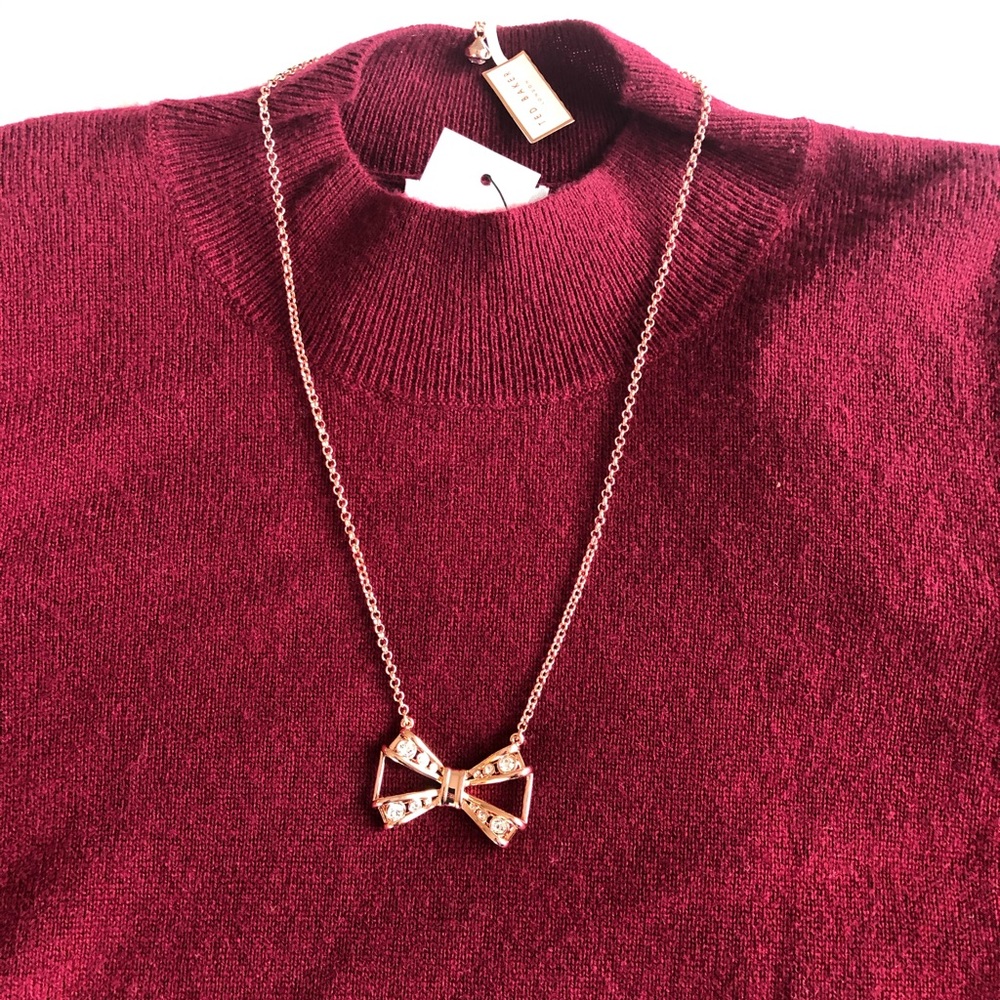 NWT Ted Baker Jiao jeweled bow pendant